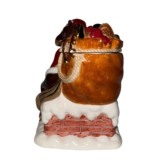 Rare Montana Lifestyles Silversmith Elmer the Horse Santa Claus Bag Cookie Jar - Picture 2 of 11